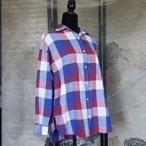 Gingham Buttoned Down "Boyfriend Shirt"